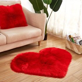 1pc Heart-Shaped Plush Rug - Soft and Fluffy Carpet for Living Room, Bedroom, and Sofa - Perfect Home and Room Decor (Color: Red, size: 27.56*31.5inch)